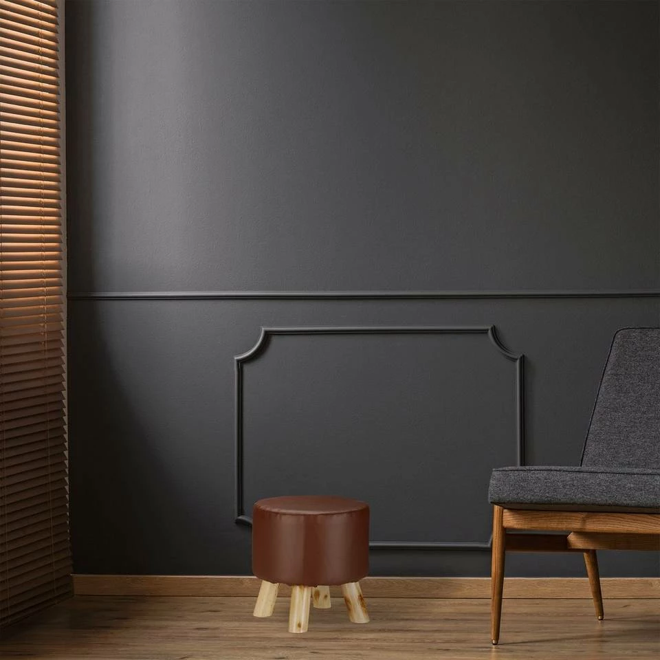 relaxdays Hocker »Hocker Kunstleder«, Braun Grau Hellbraun, Weiß Hellbraun, Beige Hellbraun, Braun Hellbraun 2 relaxdays Hocker »Hocker Kunstleder«, Braun Grau Hellbraun, Weiß Hellbraun, Beige Hellbraun, Braun Hellbraun – Bild 2