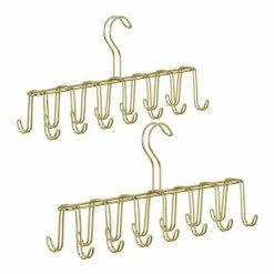 relaxdays Gürtelhalter »2 x Gürtelhalter Metall gold«