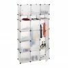 relaxdays Kleiderschrank »XXL Kleiderschrank mit Stecksystem« Transparent Schwarz Transparent, Wei&szlig;, Transparent Schwarz