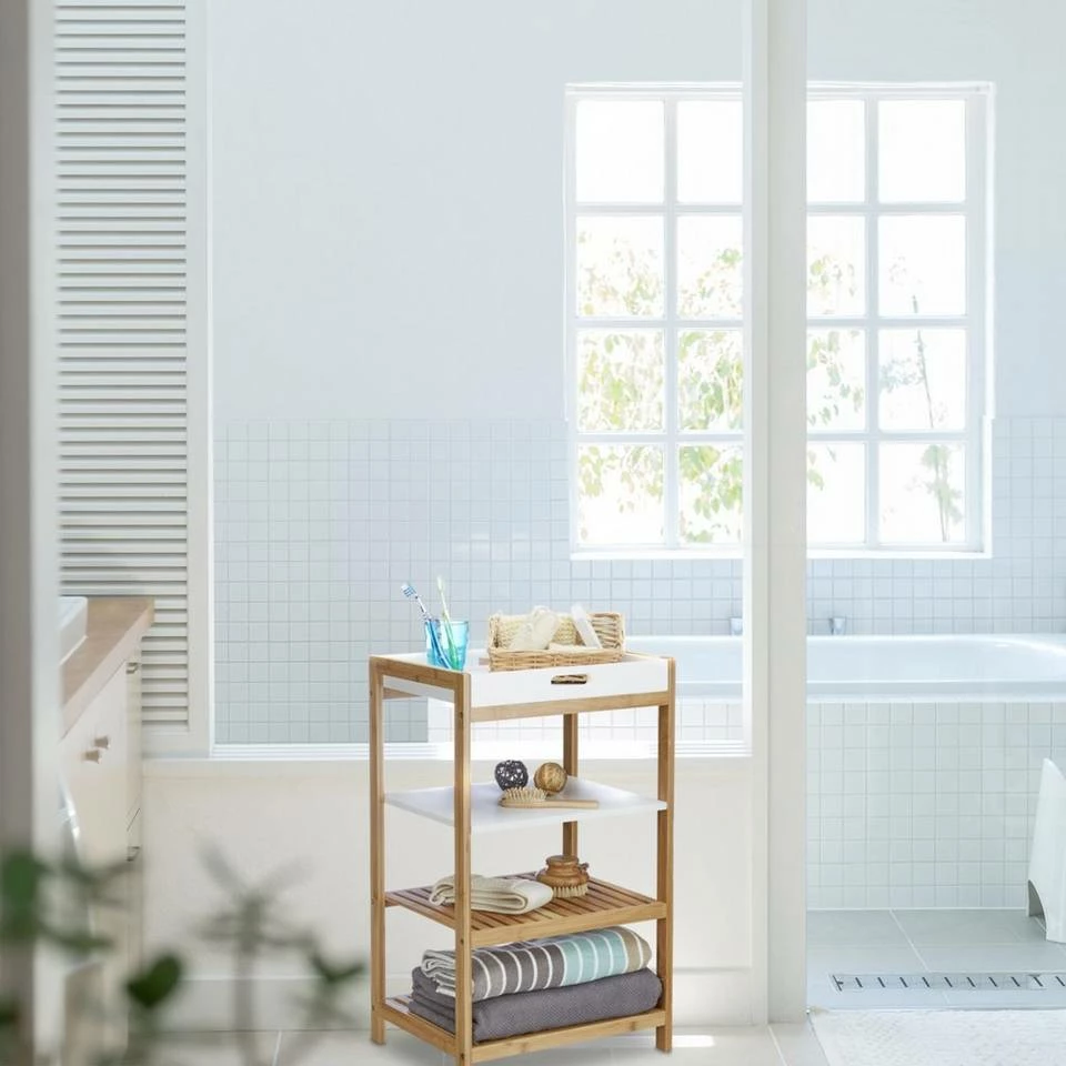 relaxdays Küchenregal »Küchenregal Bambus mit Tablett« 6 relaxdays Küchenregal »Küchenregal Bambus mit Tablett« – Bild 6