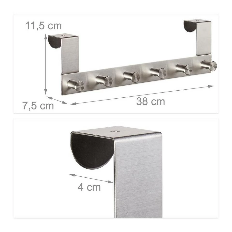 Türgarderobe »2 x Türgarderobe für stumpfe Türen«, relaxdays 4 Türgarderobe »2 x Türgarderobe für stumpfe Türen«, relaxdays – Bild 4