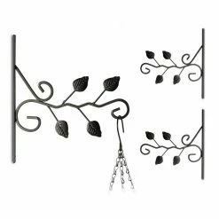 relaxdays Garderobenhaken »3 x Blumenhaken Blätter«