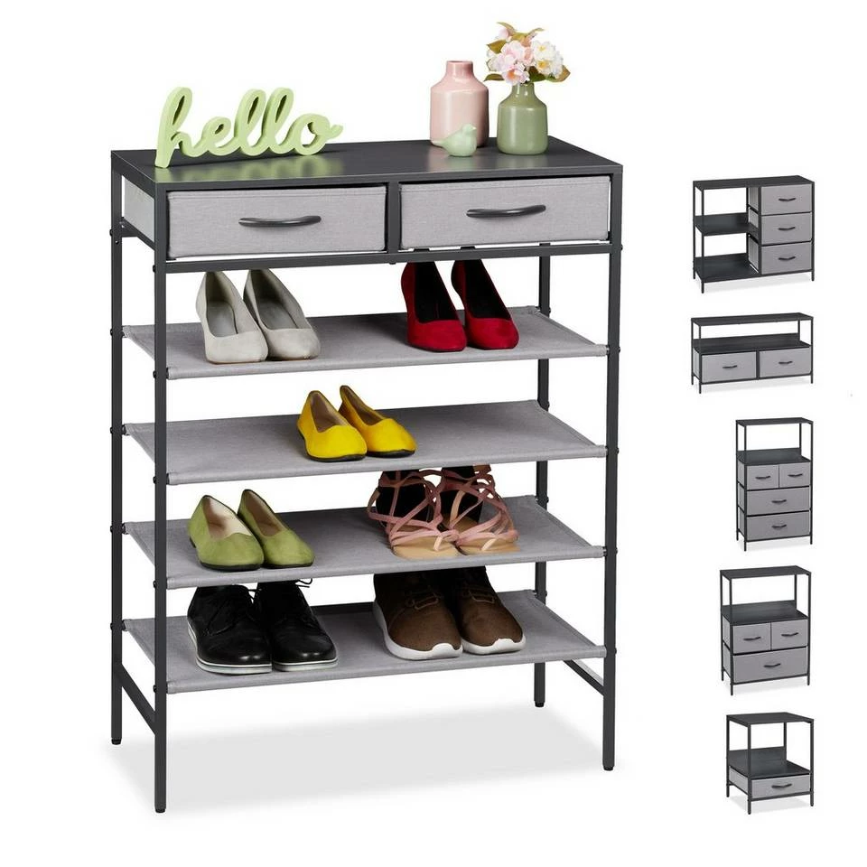 relaxdays Kommode »Kommode in verschiedenen Designs«, F Grau Schwarz, Schwarz Grau 12 relaxdays Kommode »Kommode in verschiedenen Designs«, F Grau Schwarz, Schwarz Grau – Bild 12