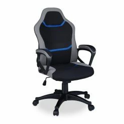 relaxdays Gaming-Stuhl »Gaming Stuhl im Racing Design«, Blau Grau, Schwarz Grau Rot, Schwarz Grau Blau, Schwarz Grau Gelb