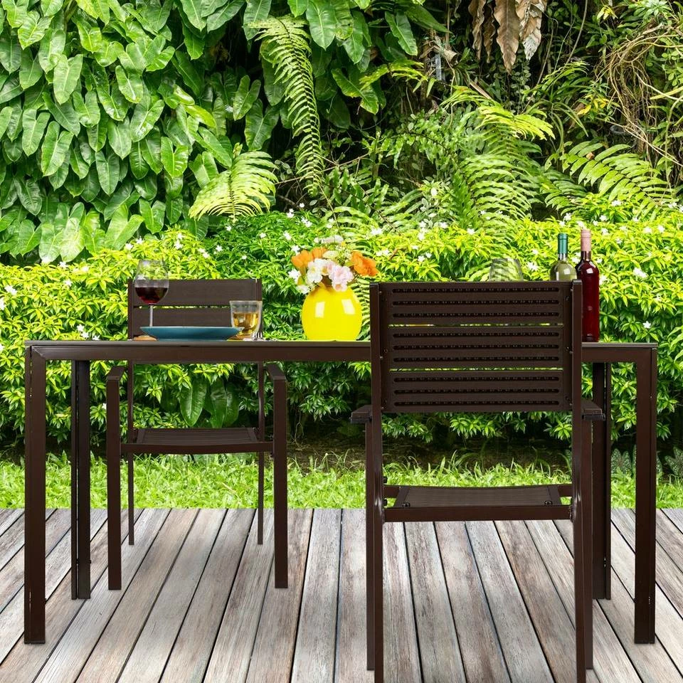 relaxdays Gartentisch »Rechteckiger Gartentisch Holzoptik« 2 relaxdays Gartentisch »Rechteckiger Gartentisch Holzoptik« – Bild 2