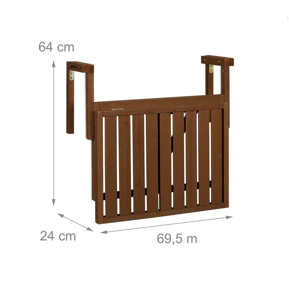 relaxdays Balkonhängetisch »Balkontisch klappbar Holz« 4 relaxdays Balkonhängetisch »Balkontisch klappbar Holz« – Bild 4