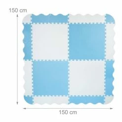 relaxdays Bodenschutzmatte »Puzzlematte mit Rand 120 x 120 cm«, Set, Blau Grau Weiß, Hellblau Weiß -Deutschland Möbel Verkäufe 2024 04cc4c9f 3eb6 5f2d bb69 9cea8b6104ad