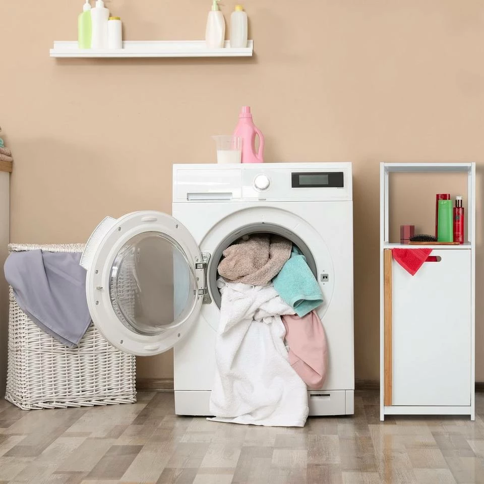 relaxdays Badregal »Badregal mit Wäschekorb« 2 relaxdays Badregal »Badregal mit Wäschekorb« – Bild 2