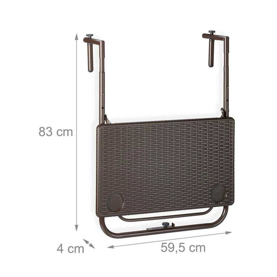 relaxdays Balkonhängetisch »Balkonhängetisch klappbar in Braun« 5 relaxdays Balkonhängetisch »Balkonhängetisch klappbar in Braun« – Bild 5