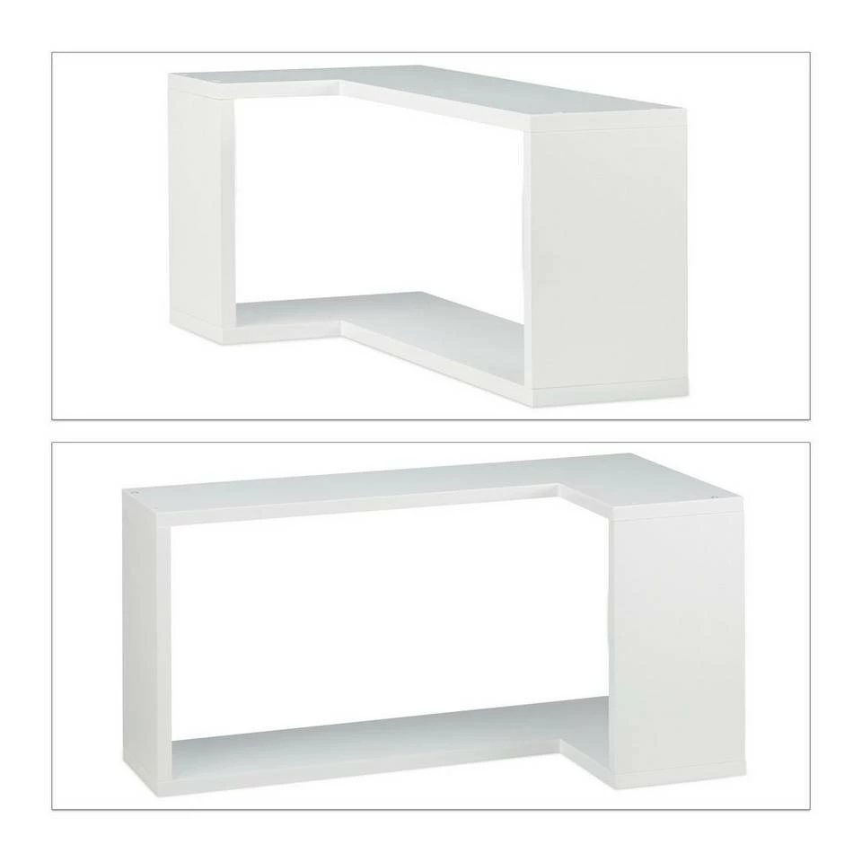 relaxdays Wandregal »Eck Wandregal 2er Set«, Weiß Weiß, Lila, Hellblau, Schwarz 5 relaxdays Wandregal »Eck Wandregal 2er Set«, Weiß Weiß, Lila, Hellblau, Schwarz – Bild 5