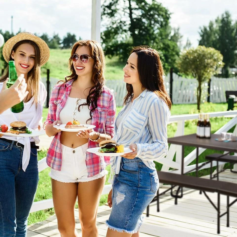 relaxdays Bierzeltgarnitur »Bierzeltgarnitur klappbar BASTIAN«, Weiß Dunkelbraun, Schwarz, Weiß 5 relaxdays Bierzeltgarnitur »Bierzeltgarnitur klappbar BASTIAN«, Weiß Dunkelbraun, Schwarz, Weiß – Bild 5