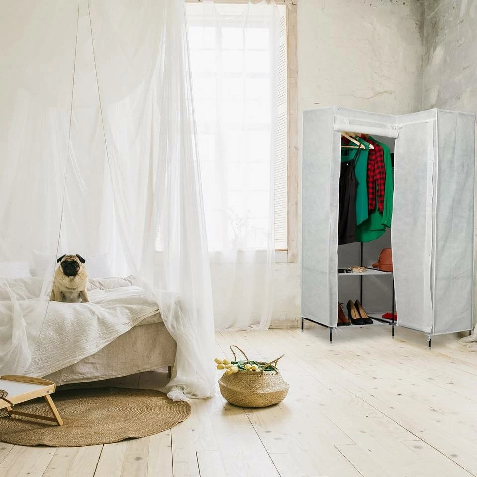 relaxdays Eckschrank »1 x Eckkleiderschrank Stoff anthrazit« 5 relaxdays Eckschrank »1 x Eckkleiderschrank Stoff anthrazit« – Bild 5