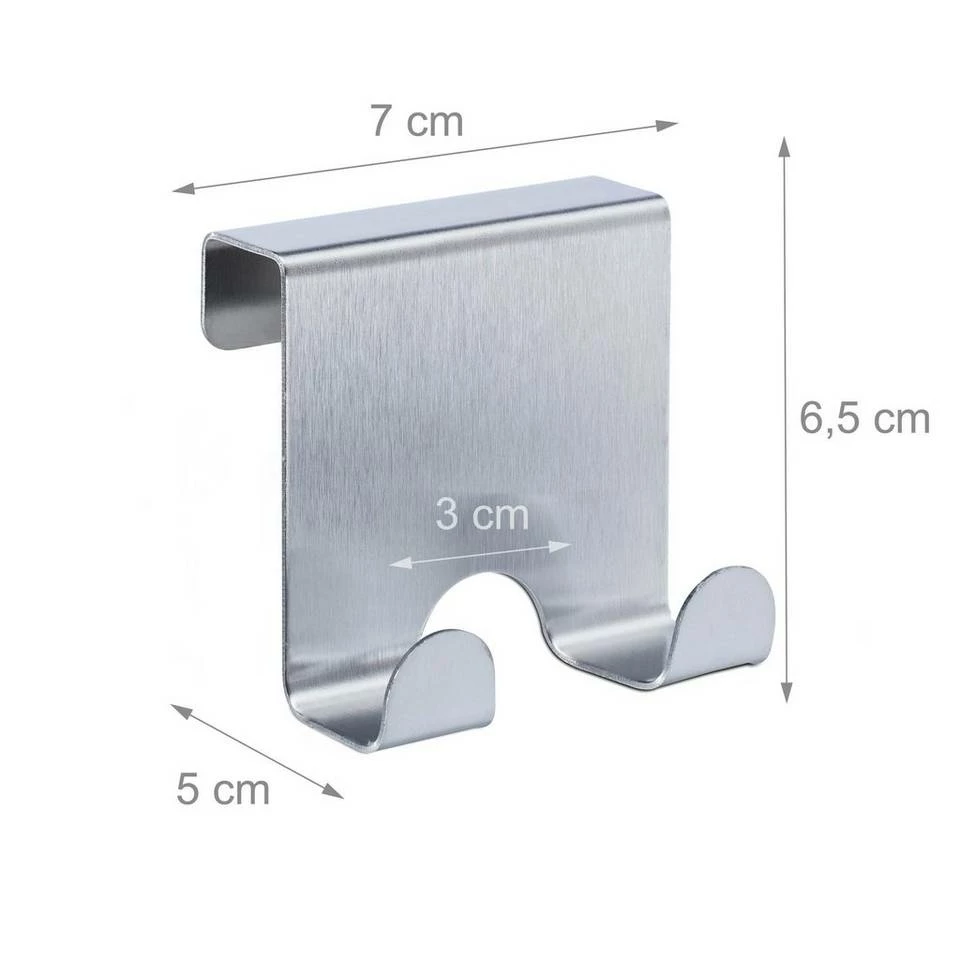 Türhaken »Türhaken Edelstahl 4er Set«, relaxdays 4 Türhaken »Türhaken Edelstahl 4er Set«, relaxdays – Bild 4