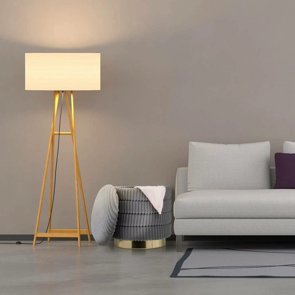 relaxdays Polsterhocker »Grauer Samthocker mit Stauraum« 2 relaxdays Polsterhocker »Grauer Samthocker mit Stauraum« – Bild 2