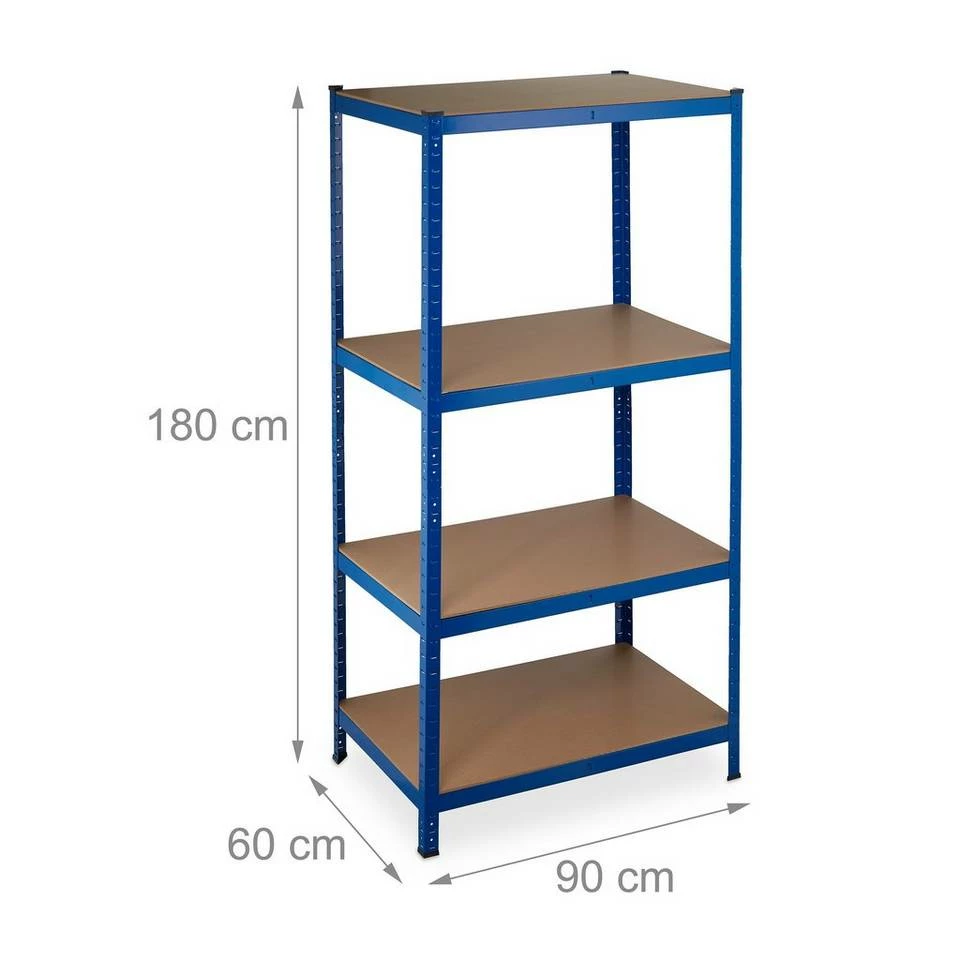 relaxdays Schwerlastregal »Schwerlastregal 180x90x60 blau« 4 relaxdays Schwerlastregal »Schwerlastregal 180x90x60 blau« – Bild 4