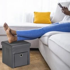 relaxdays Sitzhocker »Grauer Sitzhocker mit Schublade«, faltbar -Deutschland Möbel Verkäufe 2024 08a21619 5935 5561 a9ca 0314ecfb5a4d