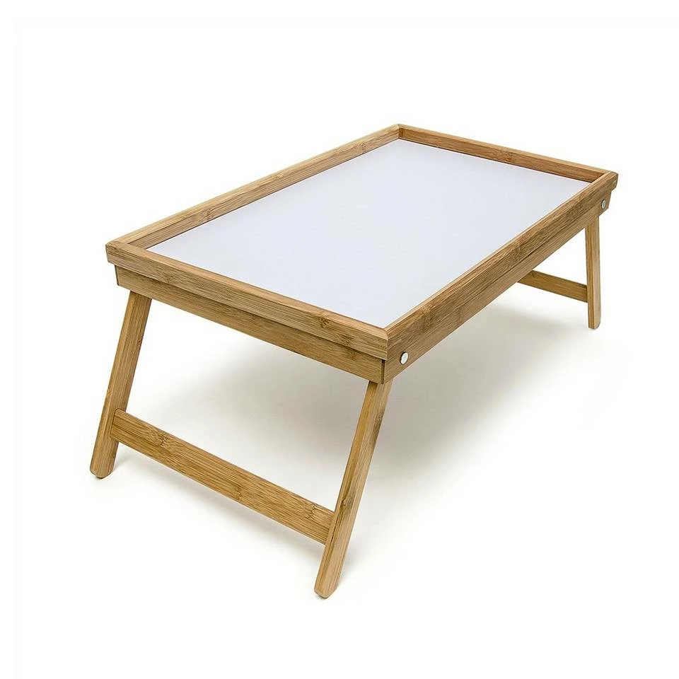 relaxdays Tabletttisch »2 x Bett Tablett Weiß-Bambus« 5 relaxdays Tabletttisch »2 x Bett Tablett Weiß-Bambus« – Bild 5