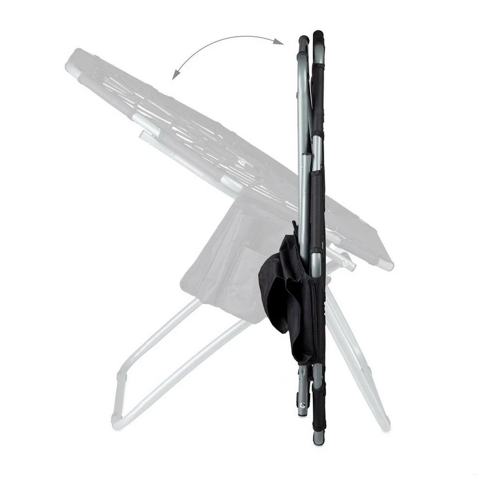 relaxdays Campingstuhl »2 x Bungee Stuhl WEBSTER schwarz« 4 relaxdays Campingstuhl »2 x Bungee Stuhl WEBSTER schwarz« – Bild 4