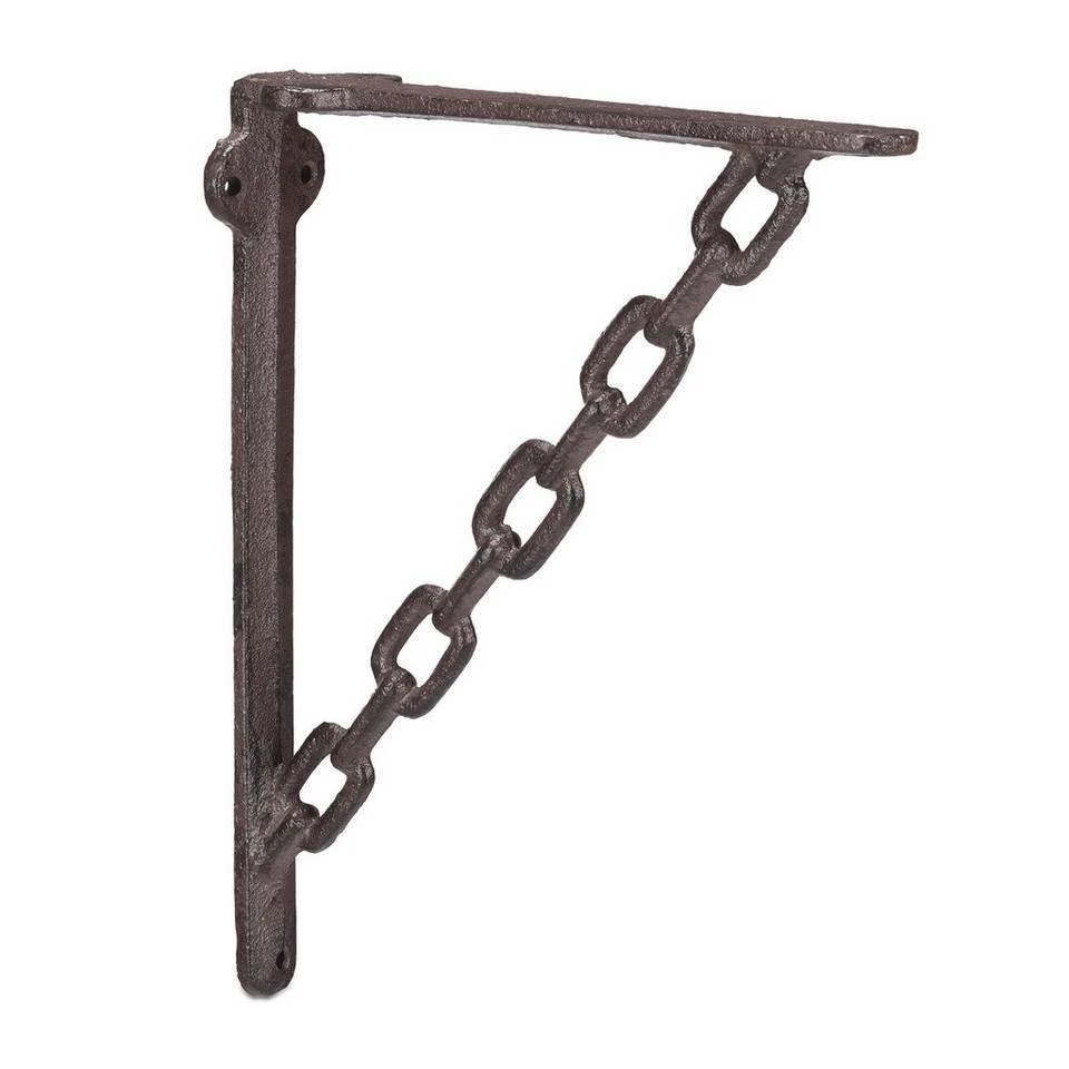 relaxdays Wandregalhalter »6 x Regalwinkel Gusseisen Kette« 8 relaxdays Wandregalhalter »6 x Regalwinkel Gusseisen Kette« – Bild 8