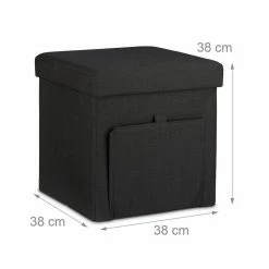 relaxdays Stauraumhocker »Faltbarer Sitzhocker mit Klappe«, Schwarz Braun, Grau, Wei&szlig; -Deutschland Möbel Verkäufe 2024 0a9f56b6 fab5 5963 bd1e da427a583e8b