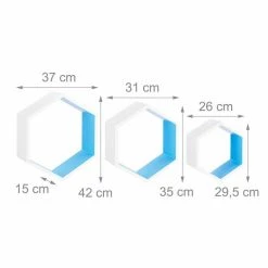 relaxdays Wandregal »Wandregal sechseckig 3er Set L«, Weiß-Blau Weiß Hellblau, Weiß Grün, Braun, Weiß 15 relaxdays Wandregal »Wandregal sechseckig 3er Set L«, Weiß-Blau Weiß Hellblau, Weiß Grün, Braun, Weiß -Deutschland Möbel Verkäufe 2024 0b22caec 16cc 598a a9cb 8bd3f98e0c91