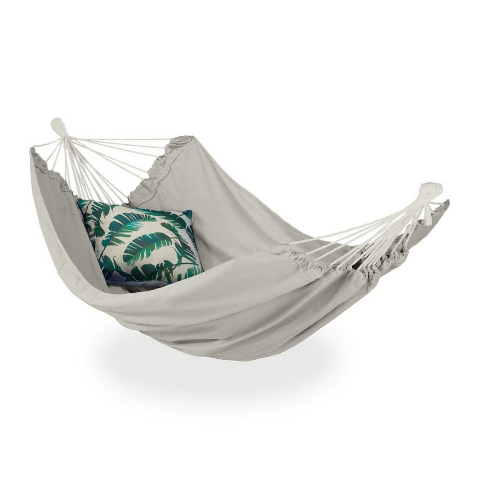 relaxdays Hängematte »Hängematte Baumwolle XXL«, Beige Blau Beige, Grau Beige, Braun Beige 1 relaxdays Hängematte »Hängematte Baumwolle XXL«, Beige Blau Beige, Grau Beige, Braun Beige