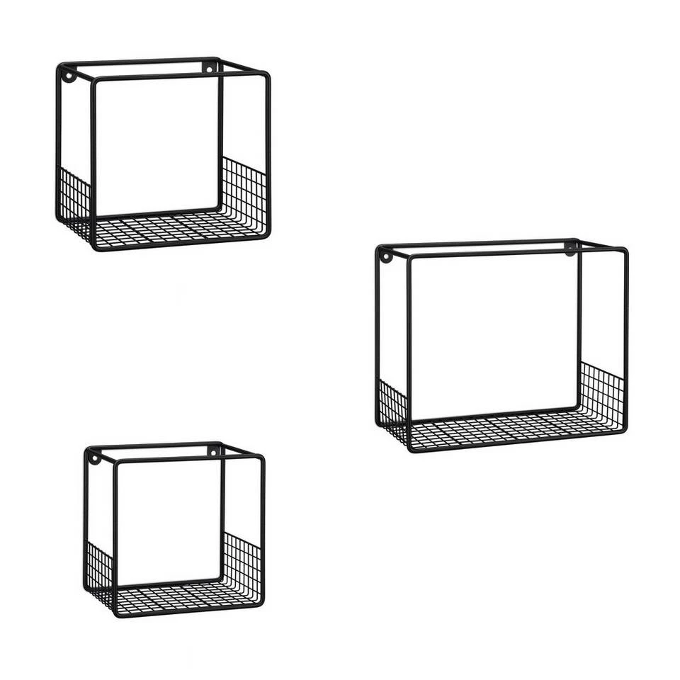 relaxdays Wandregal »Gitter Wandregal im 3er Set«, Schwarz Weiß 8 relaxdays Wandregal »Gitter Wandregal im 3er Set«, Schwarz Weiß – Bild 8