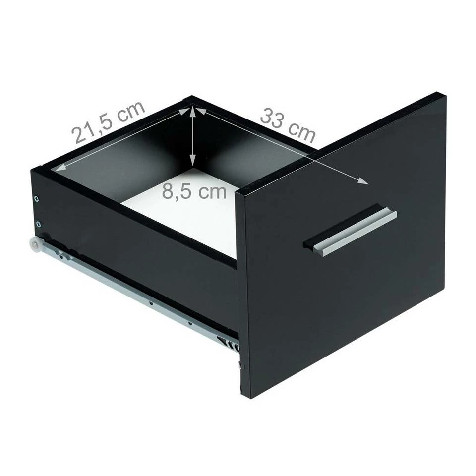 relaxdays Schreibtisch »Schreibtisch Glas mit Schublade«, Schwarz Weiß 5 relaxdays Schreibtisch »Schreibtisch Glas mit Schublade«, Schwarz Weiß – Bild 5
