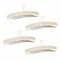 relaxdays Krawattenhalter »4 x Krawattenhalter Holz«