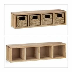 relaxdays Wandregal »4 x Walnuss Wandregal groß mit Körben« -Deutschland Möbel Verkäufe 2024 0cb7b261 080f 5126 b5d7 5e5a78efd926