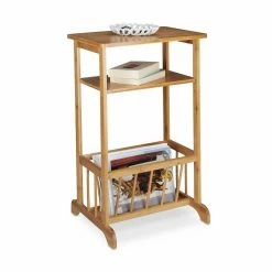 relaxdays Beistelltisch »Beistelltisch mit Magazinhalter«