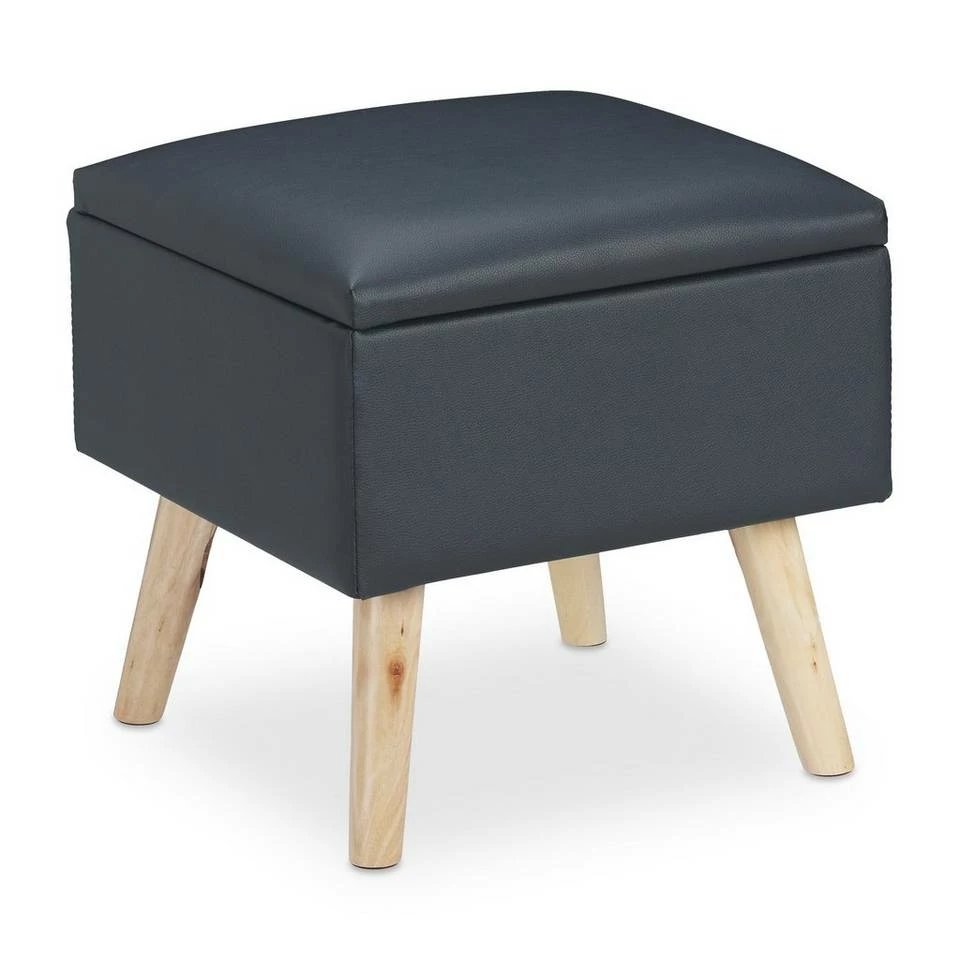 relaxdays Stauraumhocker »Sitzhocker mit Stauraum Kunstleder«, Dunkelgrau Beige Hellbraun, Anthrazit Hellbraun, Braun Hellbraun, Schwarz Hellbraun 10 relaxdays Stauraumhocker »Sitzhocker mit Stauraum Kunstleder«, Dunkelgrau Beige Hellbraun, Anthrazit Hellbraun, Braun Hellbraun, Schwarz Hellbraun – Bild 10