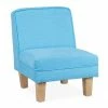 relaxdays Sessel »Kindersessel mit Holzfüßen«, Blau Hellblau Hellbraun, Grau Hellbraun