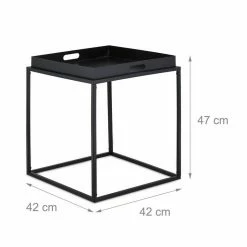 relaxdays Beistelltisch »Schwarzer Beistelltisch mit Tablett« 13 relaxdays Beistelltisch »Schwarzer Beistelltisch mit Tablett« -Deutschland Möbel Verkäufe 2024 0d71632a 520c 5af6 8289 9f84bbed554d