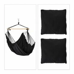 relaxdays Hängesessel »Hängesessel mit Kissen«, Schwarz -Deutschland Möbel Verkäufe 2024 0e72431d a9cf 5c0e aff6 011b41ae3d53