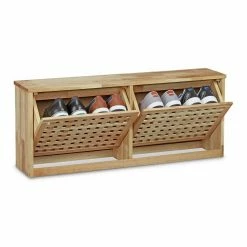 relaxdays Schuhkipper »Schuhkipper Walnuss«