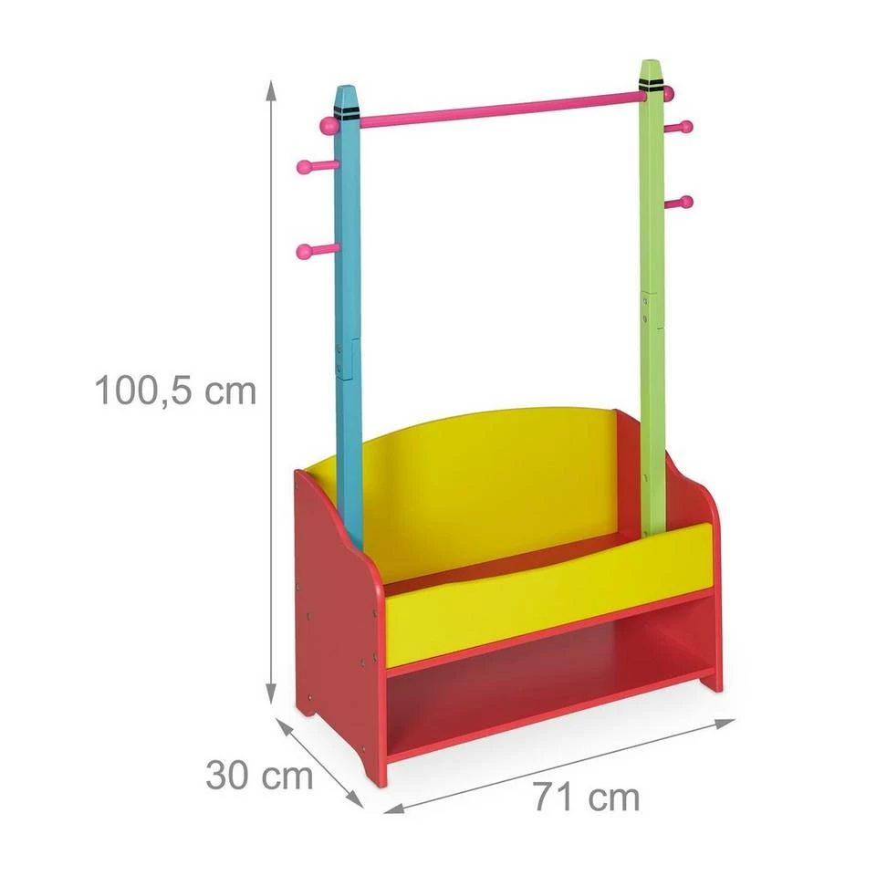 relaxdays Kleiderständer »Kinder Kleiderständer mit Ablagen« 4 relaxdays Kleiderständer »Kinder Kleiderständer mit Ablagen« – Bild 4