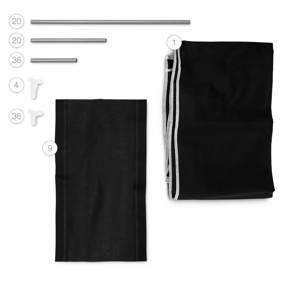 relaxdays Schuhschrank »2 x Schuhschrank Stoff 9 Ablagen schwarz« 7 relaxdays Schuhschrank »2 x Schuhschrank Stoff 9 Ablagen schwarz« – Bild 7