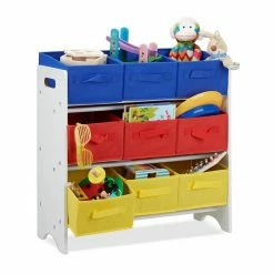 relaxdays Standregal »Kinderregal mit Boxen«