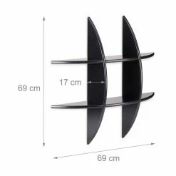relaxdays Wandregal »Rundes Wandregal mit 6 Fächern«, Schwarz Gr&uuml;n, Braun, Wei&szlig; -Deutschland Möbel Verkäufe 2024 10cdb0c4 e947 5033 818b f1351b7ebac9