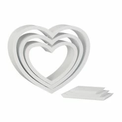 relaxdays Wandregal »Wandregal Herz im 3er Set«, Weiß Wei&szlig; Rot, Wei&szlig; Gelb, Wei&szlig; Hellblau, Wei&szlig; -Deutschland Möbel Verkäufe 2024 10eeaf46 b4af 5361 acca 15d752d72ace