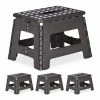 relaxdays Tritthocker »4 x Klapphocker faltbar M dunkelgrau«