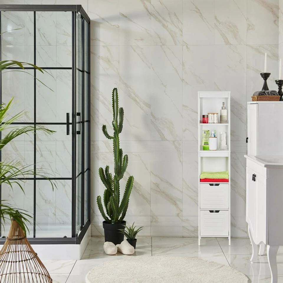 relaxdays Badregal »Badezimmerschrank weiß« 2 relaxdays Badregal »Badezimmerschrank weiß« – Bild 2