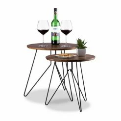 relaxdays Beistelltisch »Beistelltisch Vintage 2er-Set«