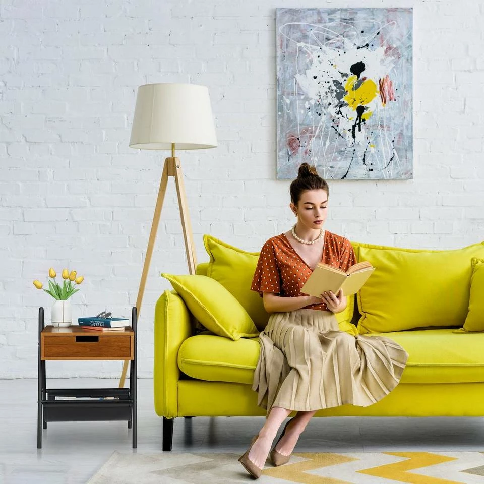 relaxdays Beistelltisch »Beistelltisch mit Schublade Industrial« 2 relaxdays Beistelltisch »Beistelltisch mit Schublade Industrial« – Bild 2