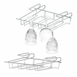 relaxdays Gläserhalter »2 x Weinglashalter Schrankeinsatz«