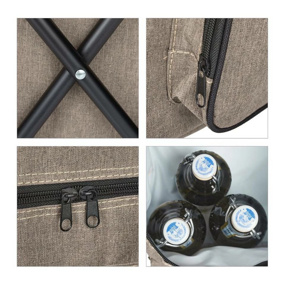 relaxdays Campinghocker »Beiger Campinghocker mit Lehne« 8 relaxdays Campinghocker »Beiger Campinghocker mit Lehne« – Bild 8