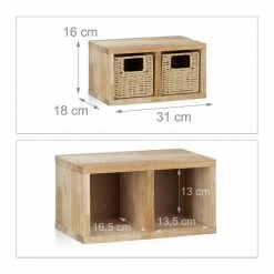 relaxdays Wandregal »Walnuss Wandregal mit Körben«, 2 -Deutschland Möbel Verkäufe 2024 14cec86f 4ef7 50d3 b045 8f7d4da25151