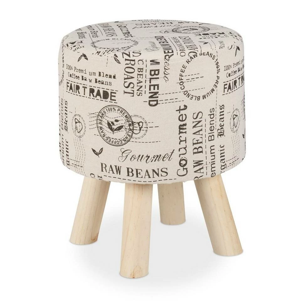 relaxdays Sitzhocker »Runder Sitzhocker mit Stoffbezug« 8 relaxdays Sitzhocker »Runder Sitzhocker mit Stoffbezug« – Bild 8