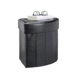 relaxdays Sitzhocker »Eckiger Hocker mit Stauraum«, Weiß Weiß, Schwarz -Deutschland Möbel Verkäufe 2024 1513d3db c23b 5a6a a643 752cb1dc496d